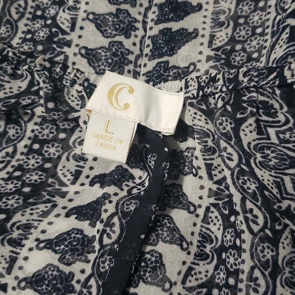 Charming Charlie Sheer Cinched Bottom Top - Picture 3 of 3